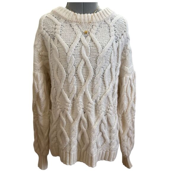 1. State Ivory Cable Knit Sweater - Picture 4 of 9